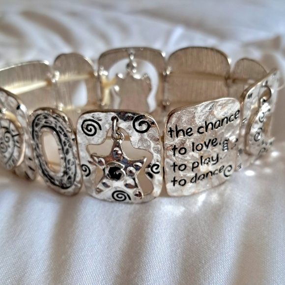 Silver Inspirational Charm Bracelet - Picture 1 of 7